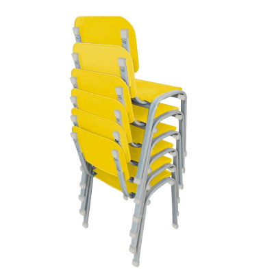 Kit 6 Cadeiras WP Kids Polipropileno Amarela
