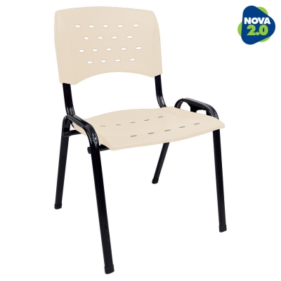 Kit 6 Cadeiras WP Flex Polipropileno Bege