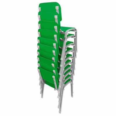 Kit 10 Cadeiras WP Kids Polipropileno Verde