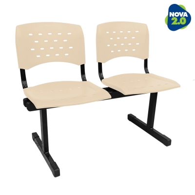 Longarina 2 lugares WP Plus - Bege